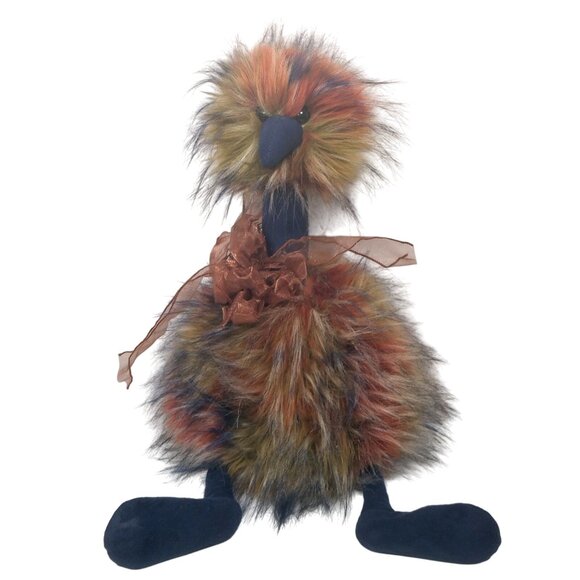 Jellycat Ostrich Stuffed Animal Plush Spiced Pom Pom Furry Toy Bird 20" - Picture 1 of 16